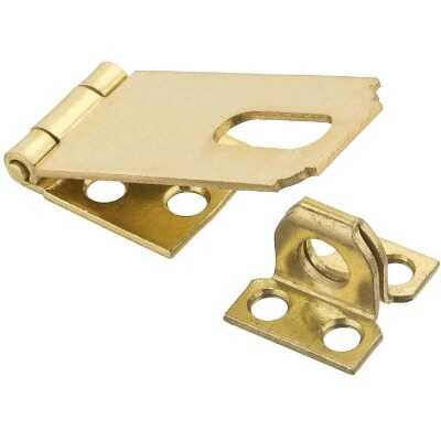 National 2-1/2 In. Brass Non-Swivel Safety Hasp