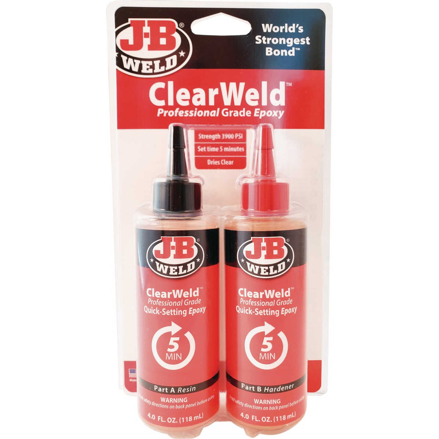 J-B Weld (2) 4 Oz. ClearWeld Pro Epoxy - Baller Hardware