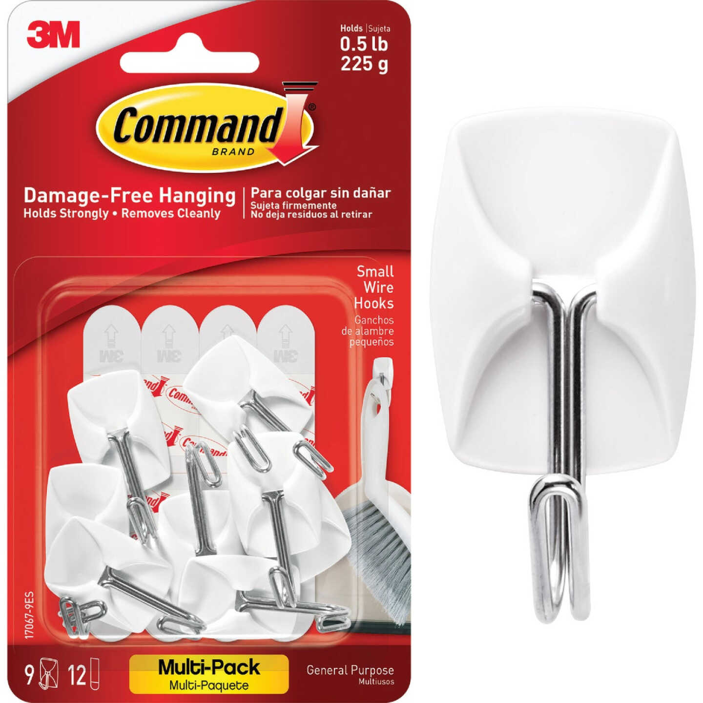 Command Small 12-Pack White Adhesive Wire Hook (12-lb Capacity) in the  Utility Hooks & Racks department at