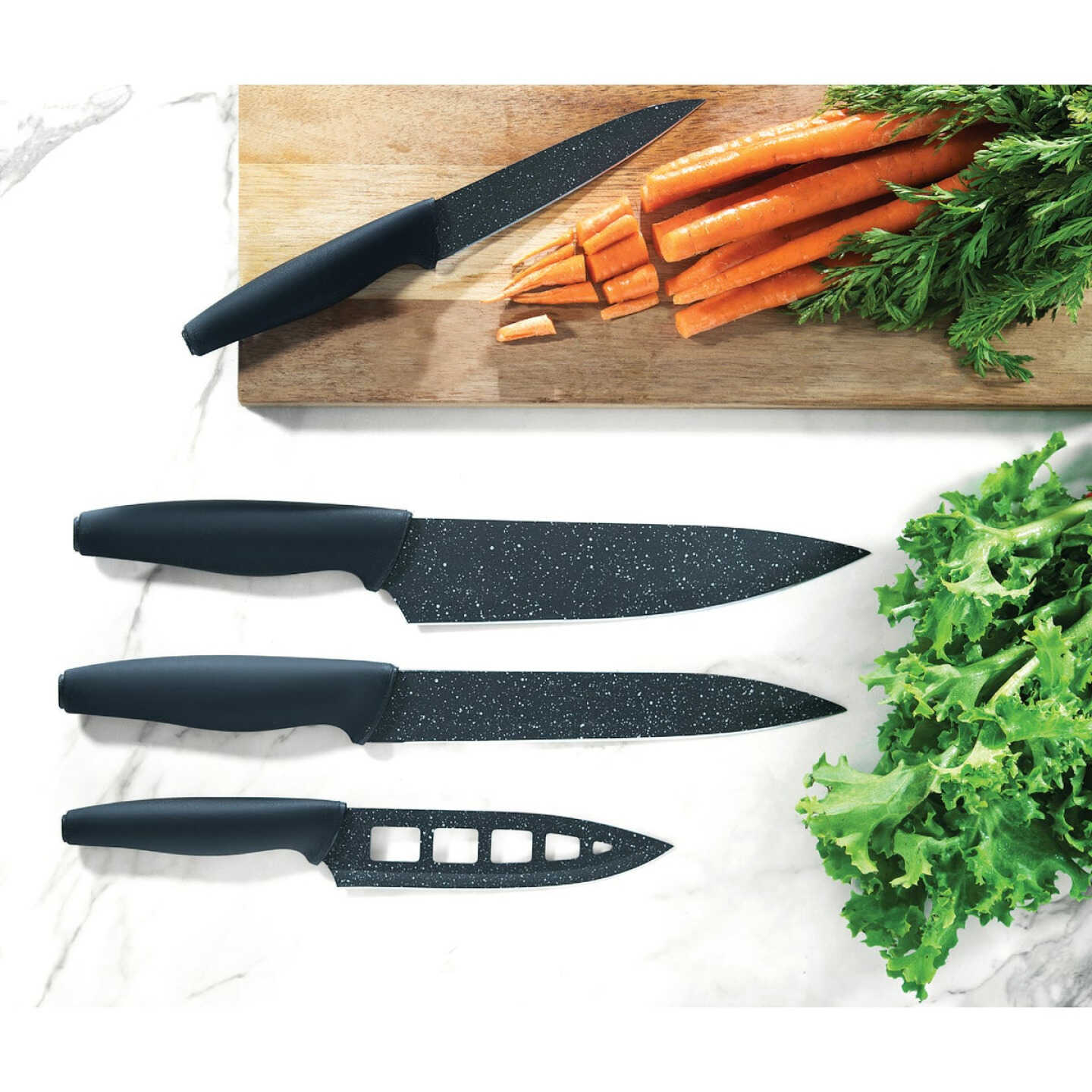GraniteStone Pro Nutriblade 14-Piece Knife Set for Kitchen with Knife Block