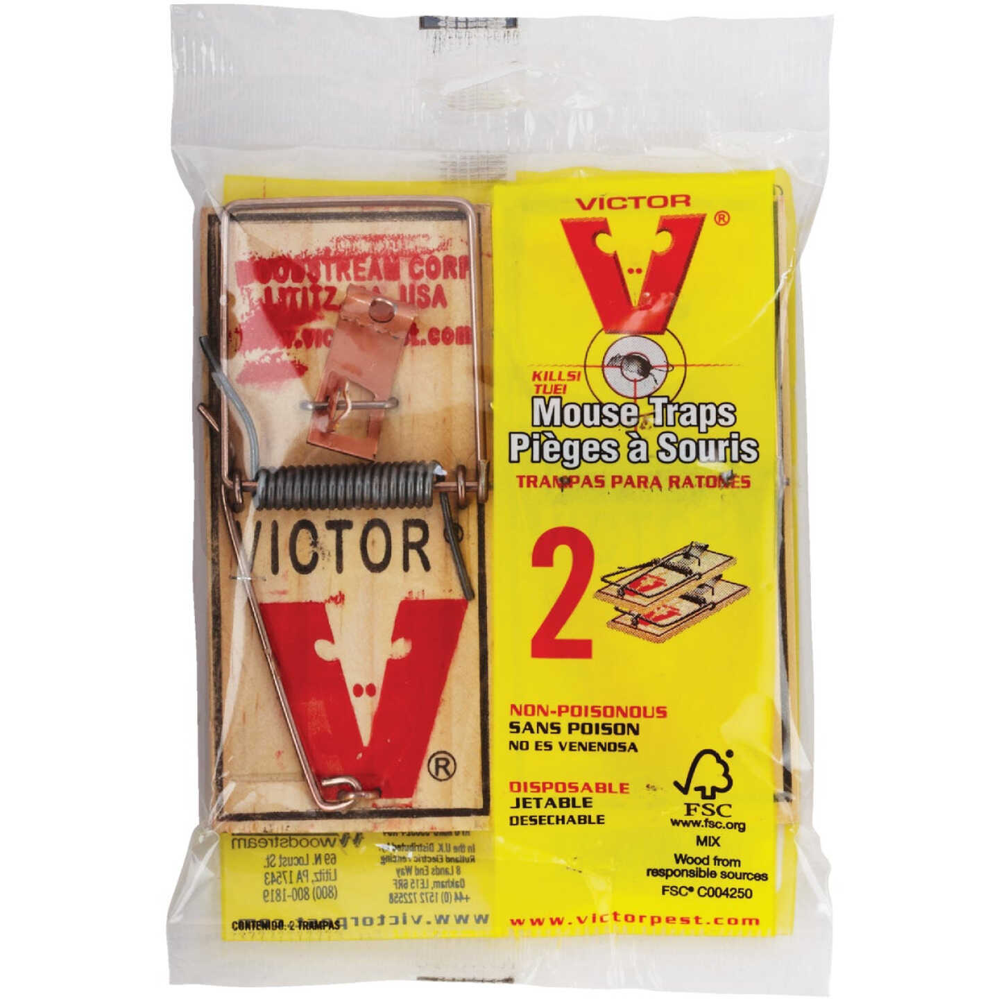  Victor Metal Pedal Mouse Trap - 2 Pack M023 - Wood Mouse Trap,  Brown : Rodent Traps : Patio, Lawn & Garden