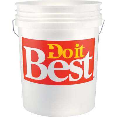 Do it Best 5 Gal. White Pail with Red Logo