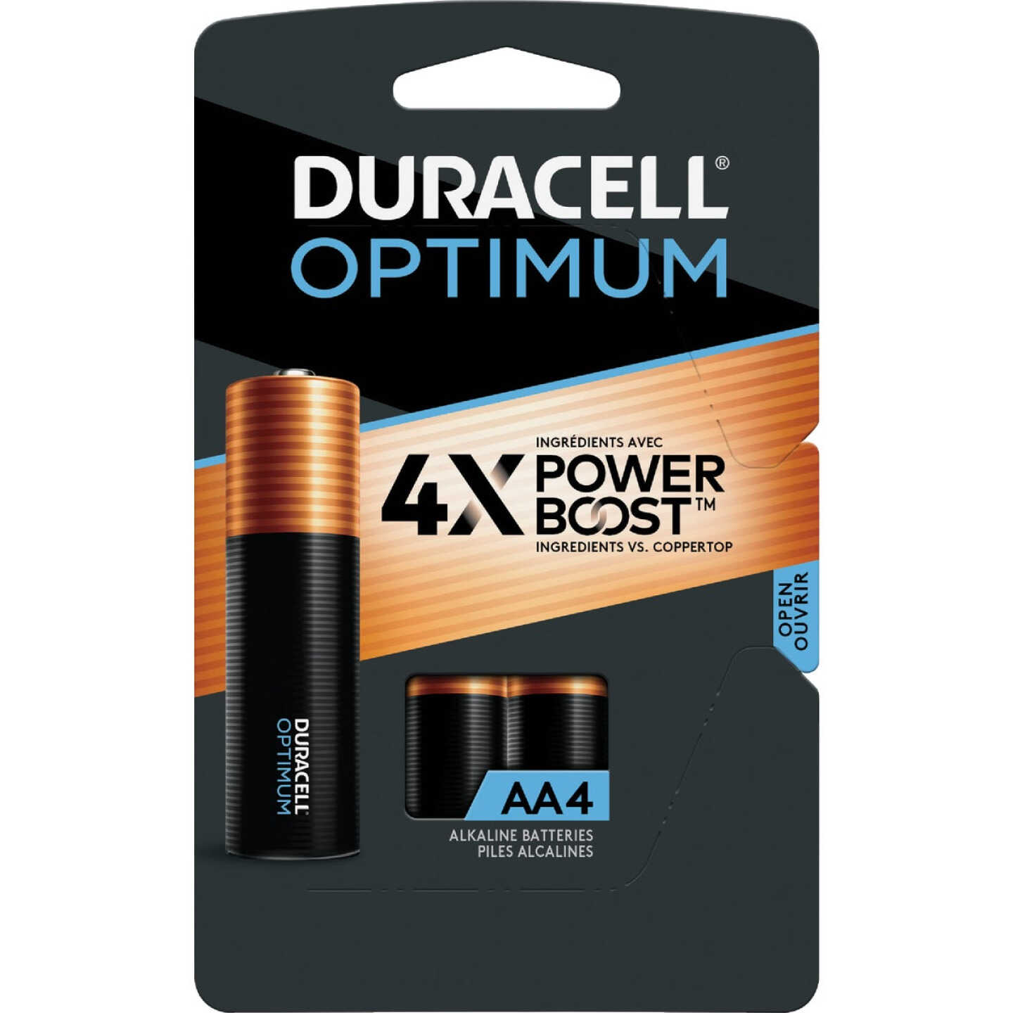 Duracell Coppertop Alkaline AA Battery Charger with 4 AA